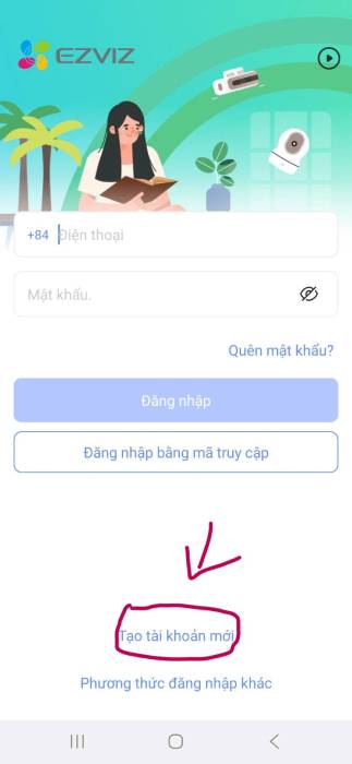 Hướng dẫn tải ứng dụng và tạo tài khoản Ezviz 2 dang ky tai khoan 1